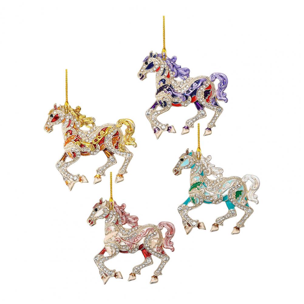 Horse Christmas Ornament Christmas Tree Horse Decoration Elegant Rhinestone Horse Ornament with for Christmas for Lovers