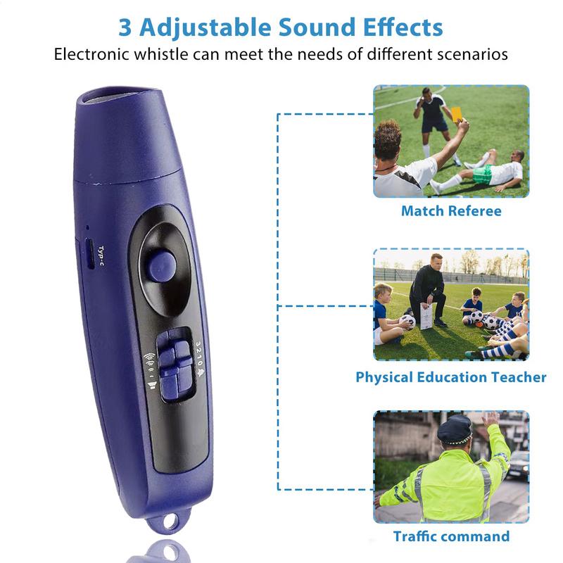 3 Loud Adjustable Electronic Whistle Handheld Electronic Whistle Multi-Purpose Whistling Gadget Football Training Whistle