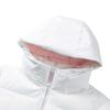Skechers Windproof Warm Water-Repellent Solid Color Zipper Hooded Down Jacket Women outerwear Bright-White L423W127-0019