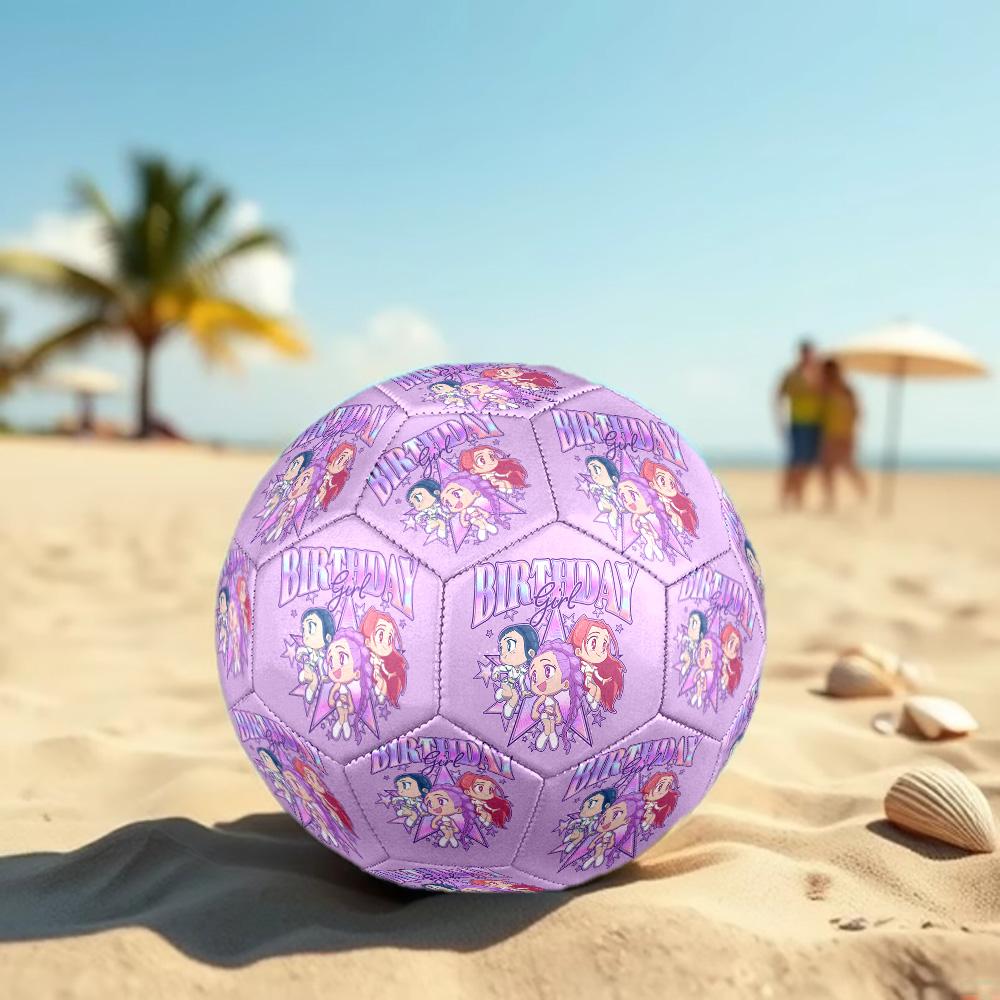 K-pop Size 5 Football Machine Sewn Indoor/Outdoor Training and Matches for Football Accessories Birthday/Christmas Wedding Party Gift