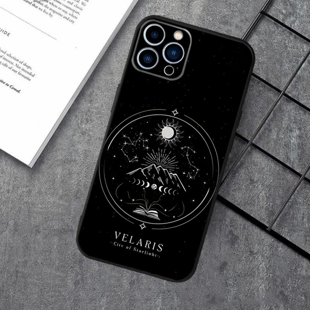 Acotar A Court of Mist and Fury Phone Case For Apple iPhone 15,14,13,12,11,XS,XR,X,8,7,Pro,Max,Plus,mini Silicone Black Cover