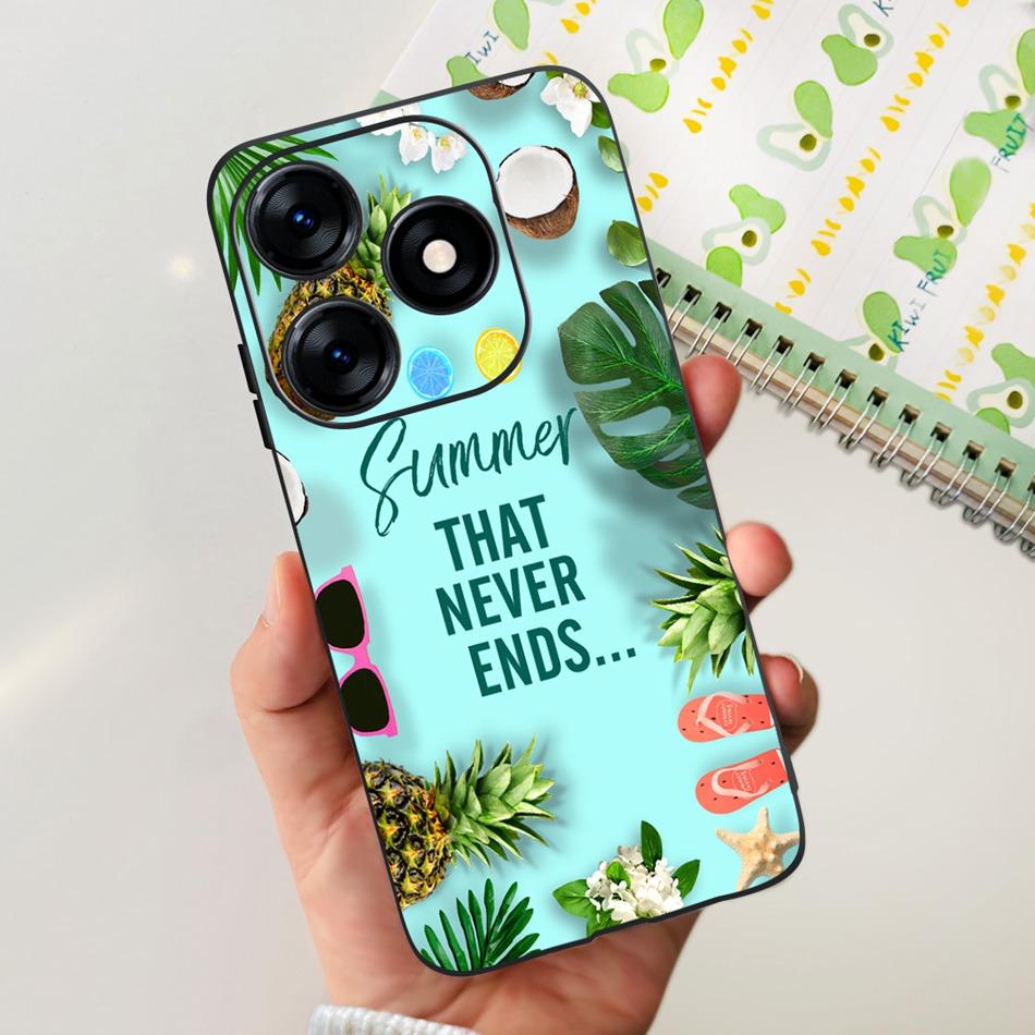 Phone Case For Tecno Spark 10 10C 2023 Fashion Flower Cat Butterfly Soft Silicone TPU Cases For Tecno Spark10 Spark10c KI5q KI5k