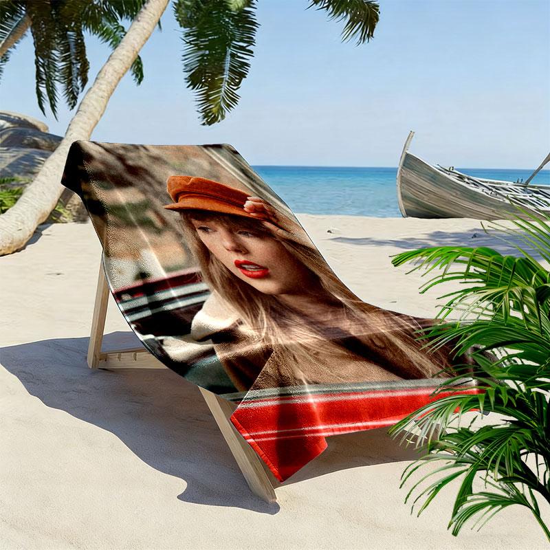 Asciugamano da Spiaggia Taylor Print, Asciugamano Grande Morbido ad Asciugatura Rapida per Spiaggia Campeggio Nuoto