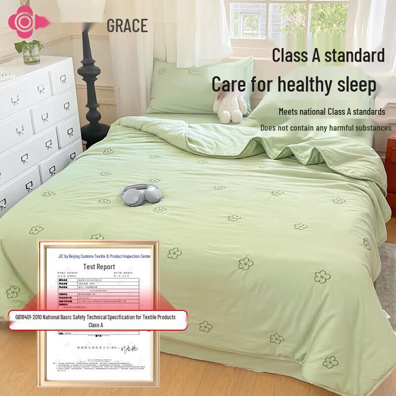 

Grace Embroidered Washed Cotton Summer Quilt