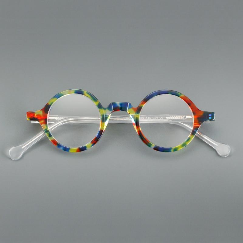 Retro Acetate glasses Myopia Hyperopia Prescription Round Eyeglass Frames Customizable Prescription Small Face Designer frame