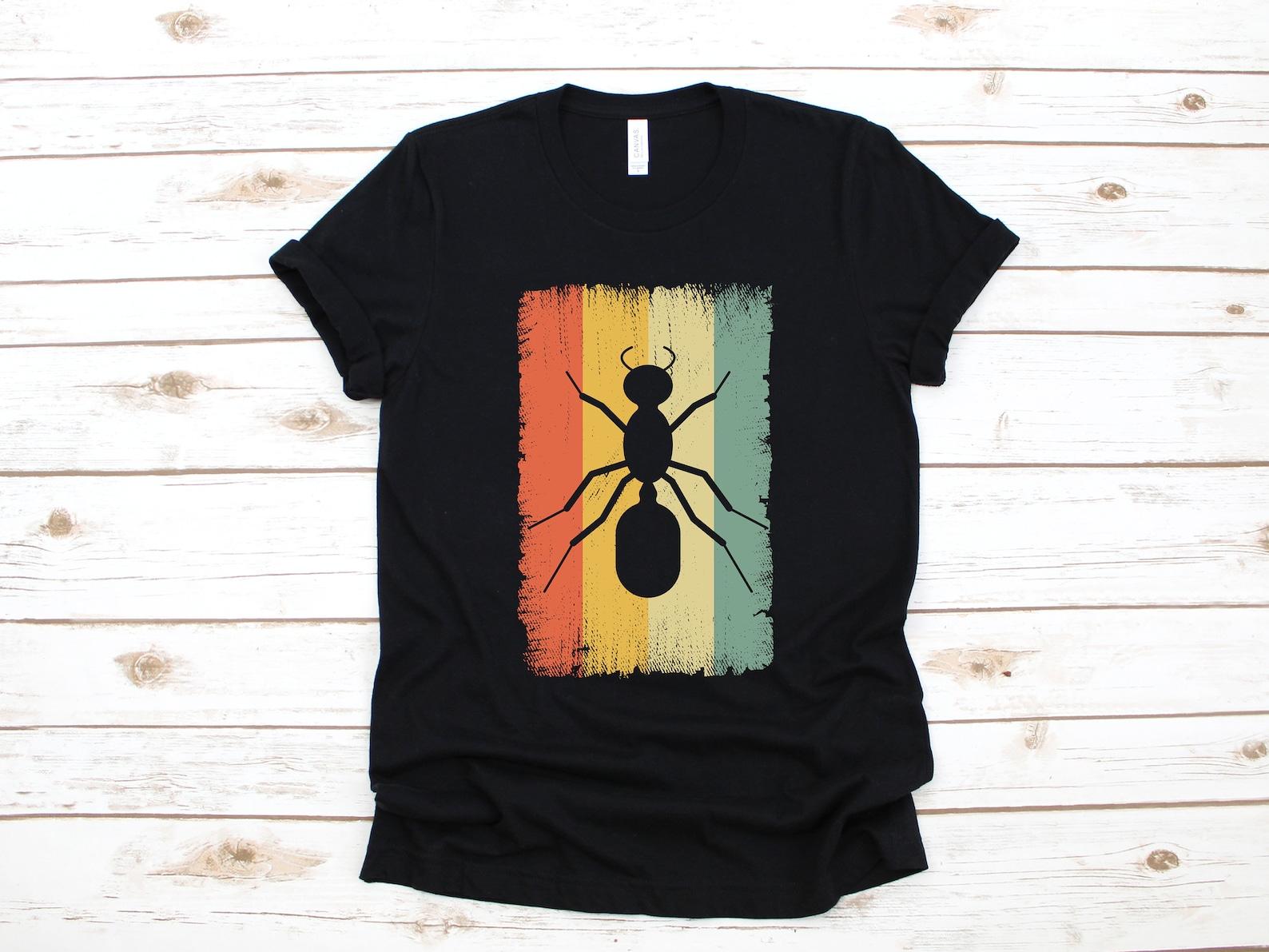 Ant Shirt, Retro Ant T-Shirt, Bug Insect Kids Tee, Women s Tee, Tank Top, T-shirt, T-shirt,T-shirt 4XL