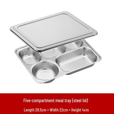 Stal nierdzewna 304 5-komorowa tacka na lunch