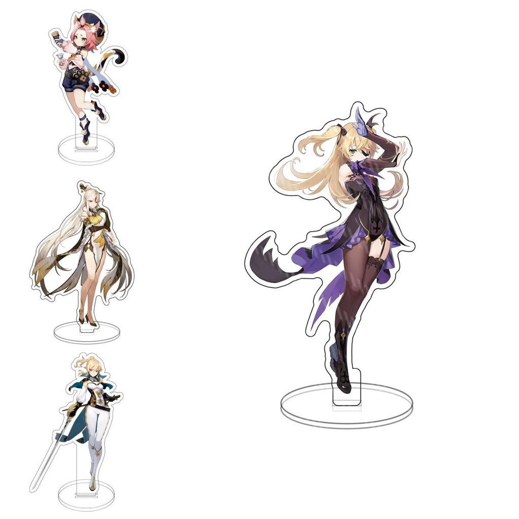 Genshin Impact Barbatos Keqing Barbara Hutao Acrylic Figure Stand Ideal For Decor