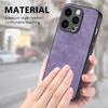 For iPhone 15 Pro Case Shockproof Slim Retro Leather Phone Back Cover