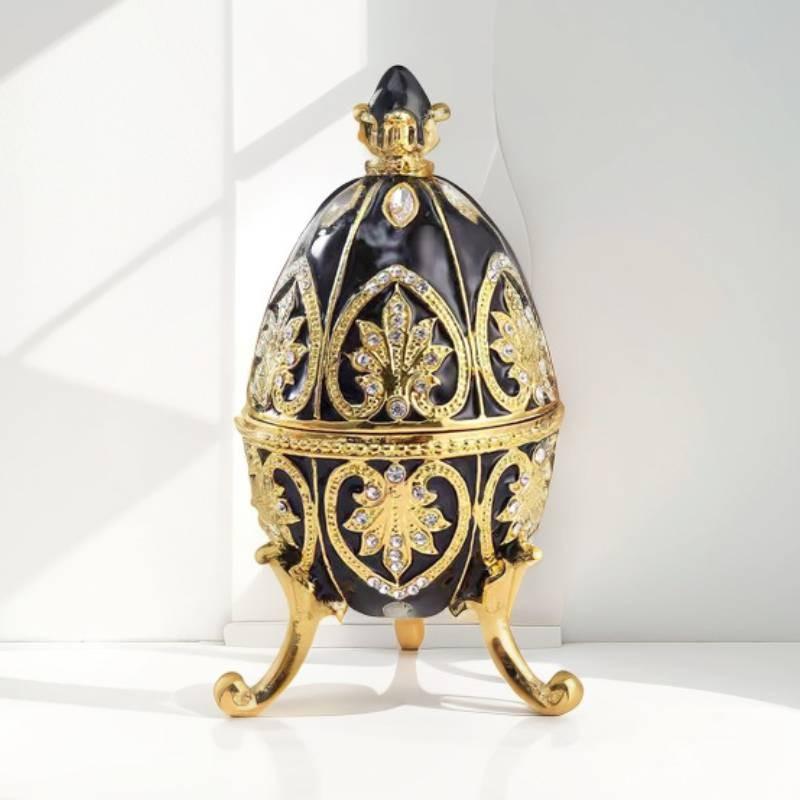 Russian Pelican Faberge Egg Box Ornaments With Rhinestone Decor For Gift Daily