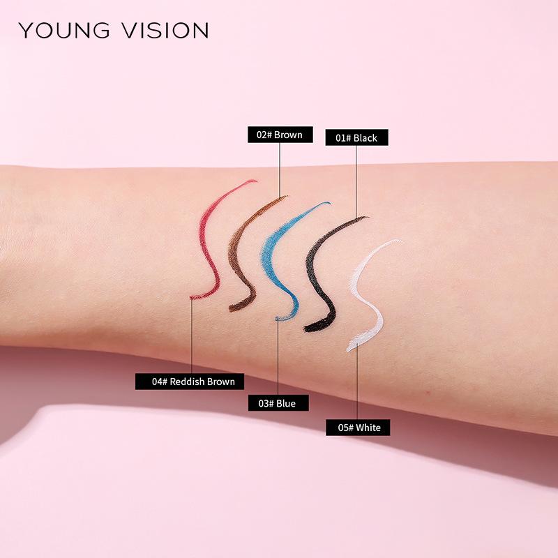 YOUNG VISION 5 Colour Set Square Water Smudge-proof Sponge Tip Eyeliner One Shot Eyeliner
