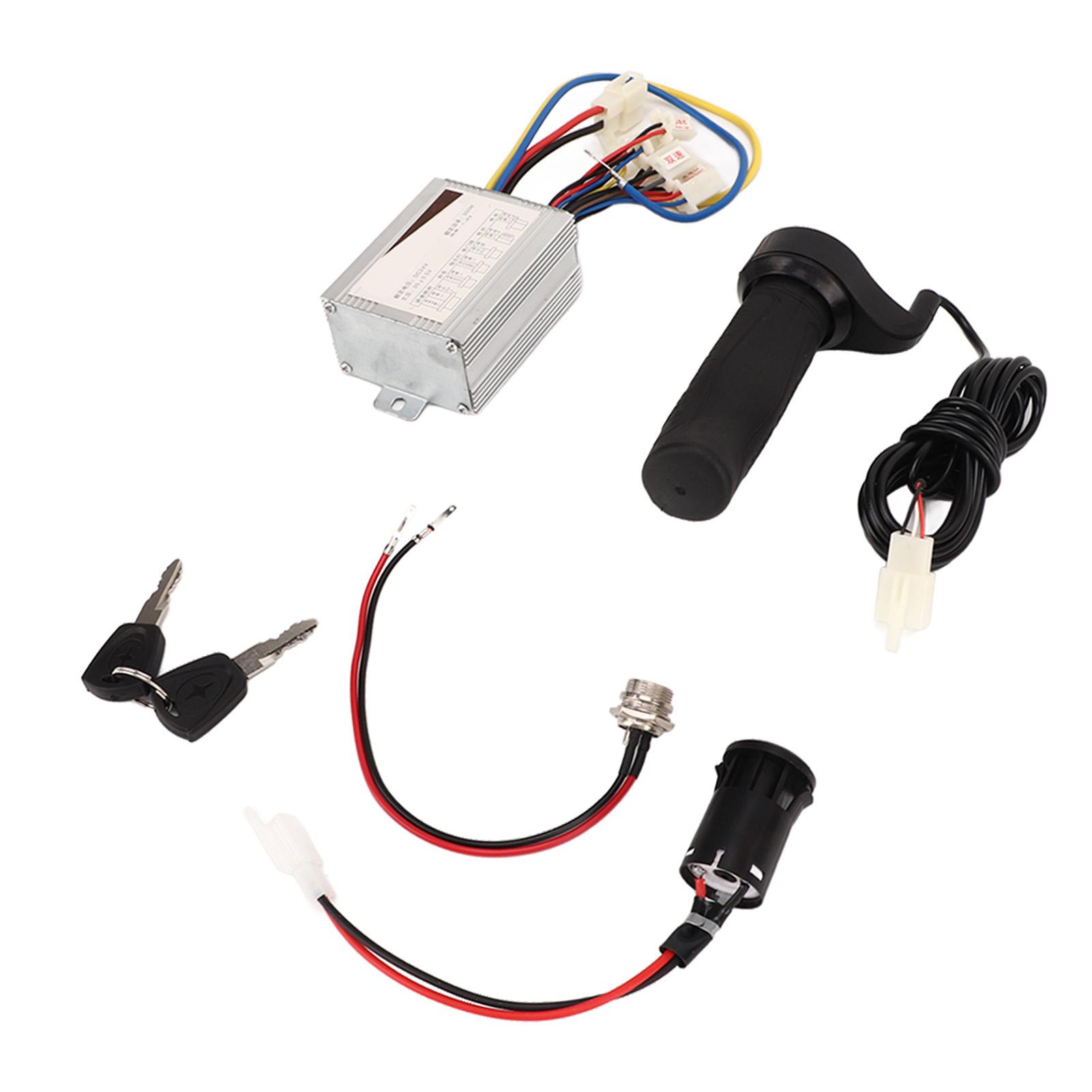 

24V 350W Two Speed Controller Electric Door Lock Throttle Handle Charging Port Aviation Head Kit Electric Bike