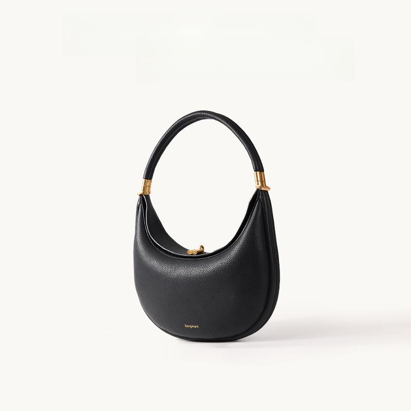 The Crescent Bag Series of Top-grain Leather, Large-capacity Crescent Bag, Single-shoulder and Underarm Bag