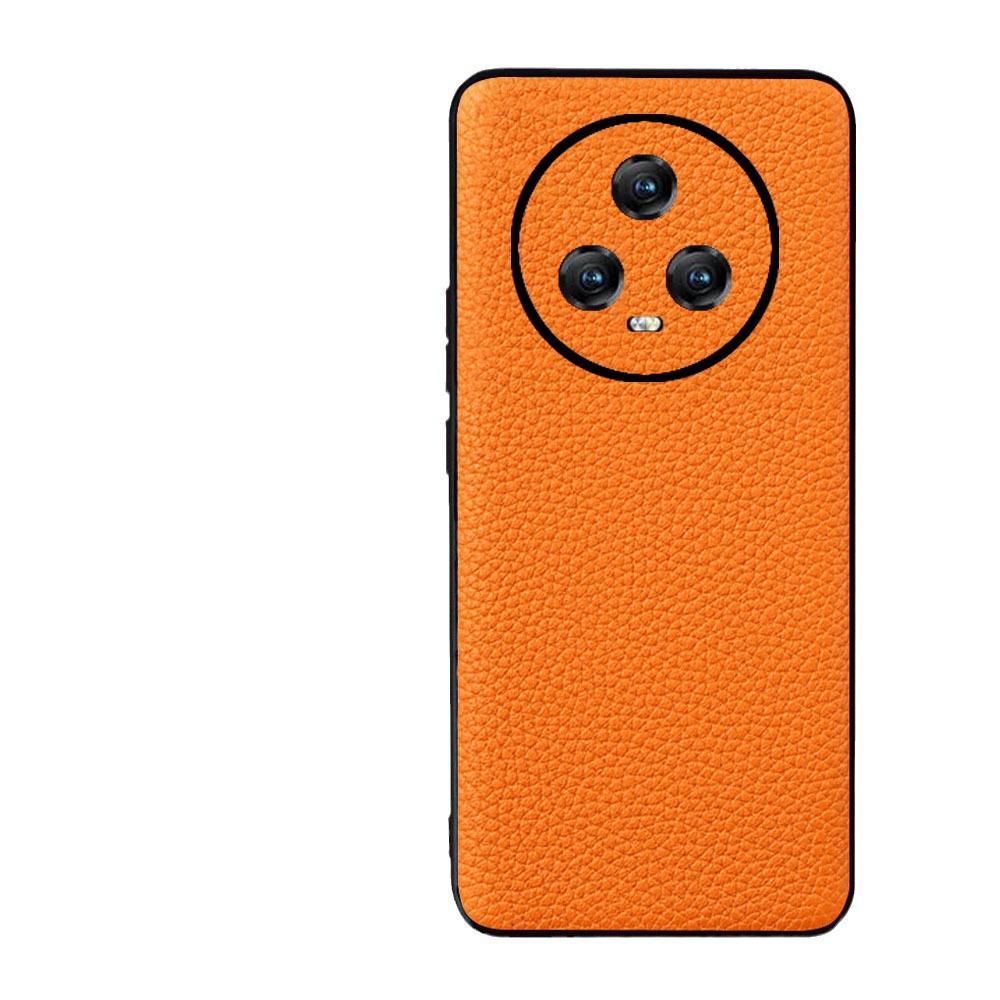 Honor Magic5 Ultimate Edition Litchi Pattern Genuine Leather Phone Case