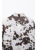 TAOP&ZA Spring/Summer Women's Animal Print Midi Skirt Shirt Set