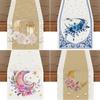 Multicolor Eid Mubarak Table Runner 33*180cm Dinning Table Decor Ramadan Decor Tablecloth Moon Castle Flower Rectangle