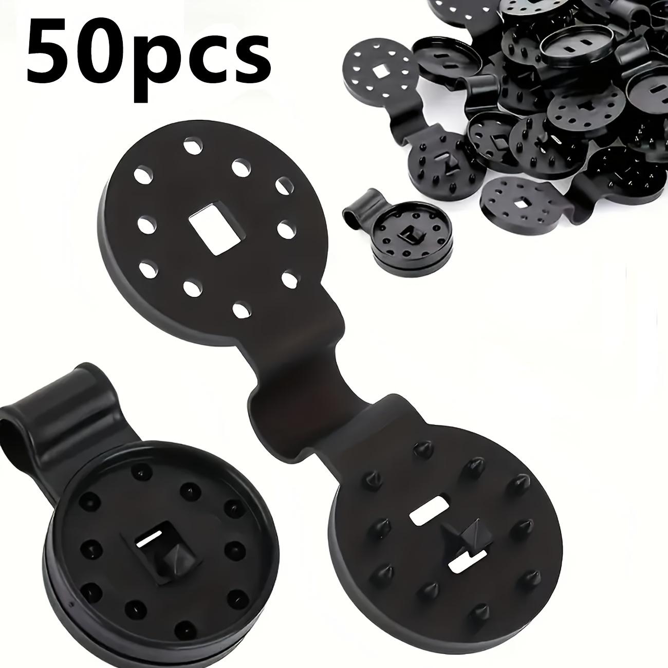 50 Pcs Heavy-Duty Reusable Sun Shade Net Clips, Detachable Polished Hooks Clamps for Greenhouse, Tent, Canopy, Fence & DIY