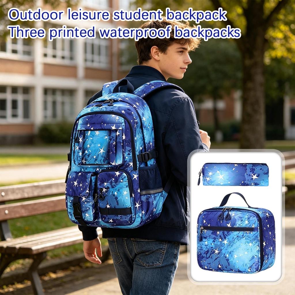 Set Zaino 3 Pezzi per Viaggio, Escursioni all'Aperto e Scuola
