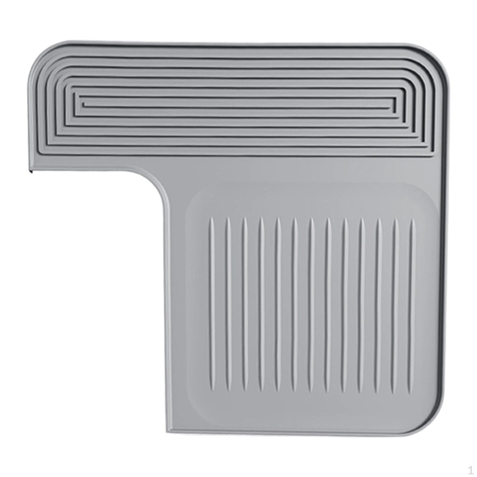 

Mat for Espresso Machine ScratchResistant HeatResistant Equipment Protection in Office Gray Meander