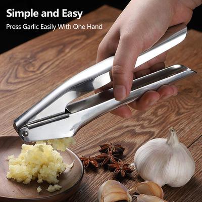 304 Stainless Steel Garlic Press Kitchen Supplies Garlic Press Household Manual Kitchen Ginger Garlic Masher Kichen Accessories