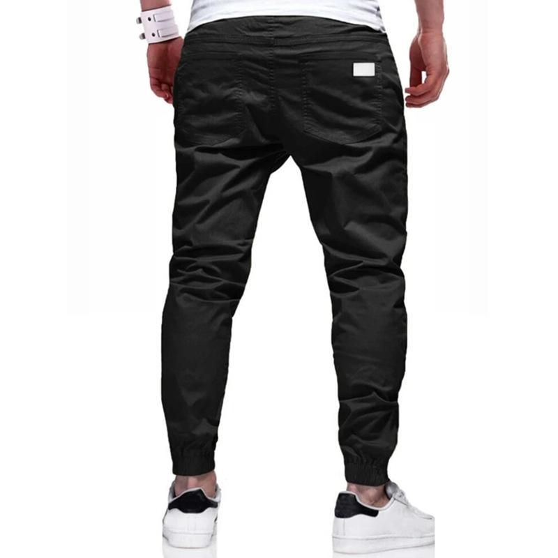 Heren effen kleur vetersluiting sport trendy broek heren casual legging