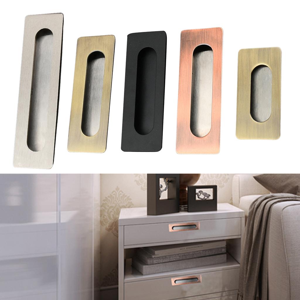 With Screws Cabinet Handle Zinc Alloy Slotted Recessed Handle 1 Pc Concealed Handle Convenient For Furniture Practical