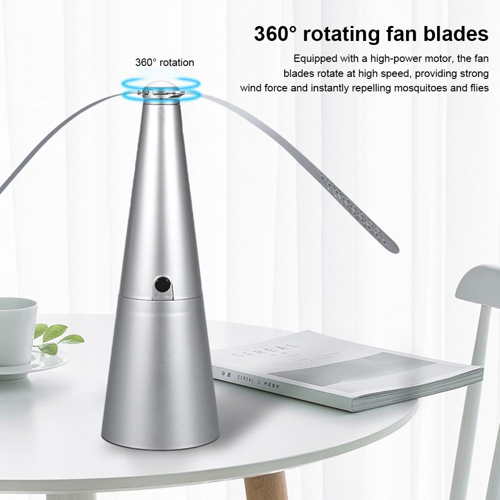 Fly Fans for Tables Battery Powered Food Fan Fly Spinner Portable Outdoor Picnic Fan for Picnic Party Restaurant Kitchen & BBQ