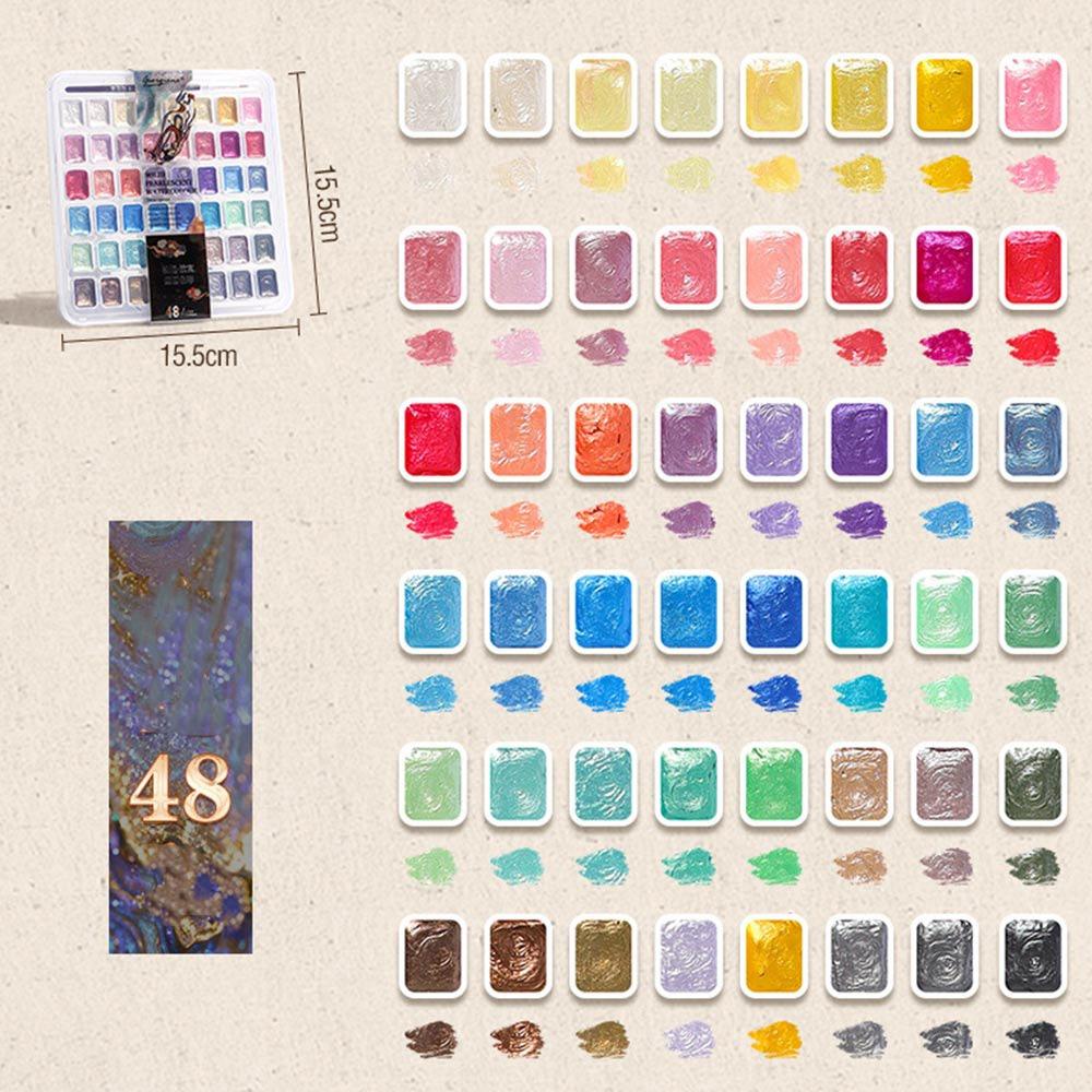 

Многофункциональные наборы акварели 12/24/35/48 цветов, краска для рисования, набор металлических акварельных красок set 7