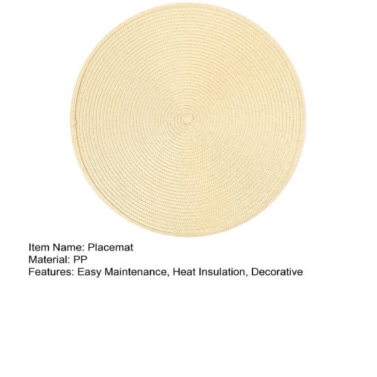 Decorative Placemat Round Heat Resistant Table Mat Handmade Anti-Scald Insulation Pads Coasters Kitchen Home Decor