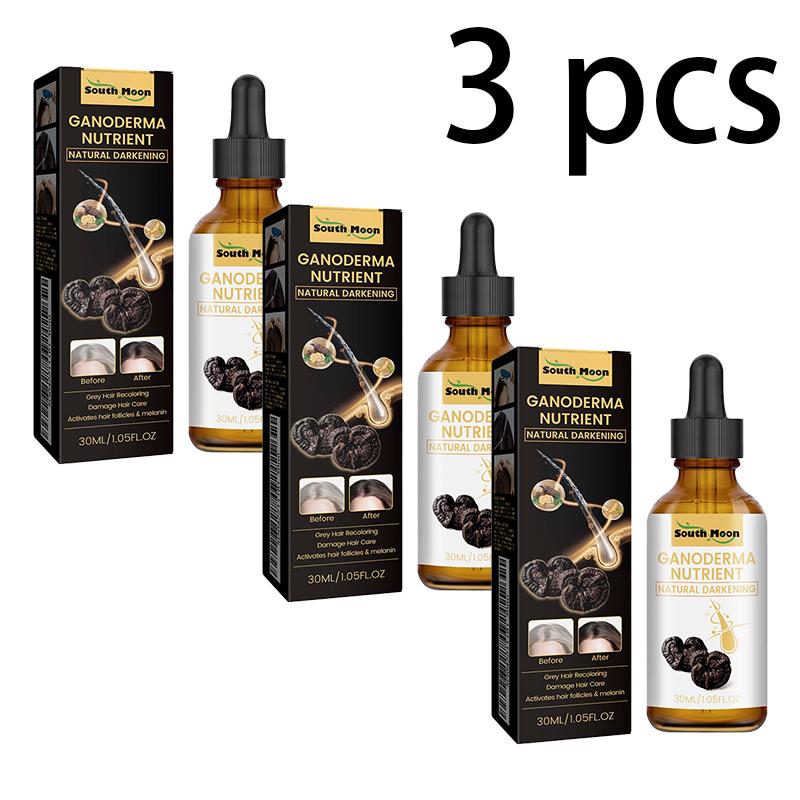 

South Moon Черная Ганодерма Лечение волос от белого до черного Питательная увлажняющая восстанавливающая сыворотка для волос Массаж