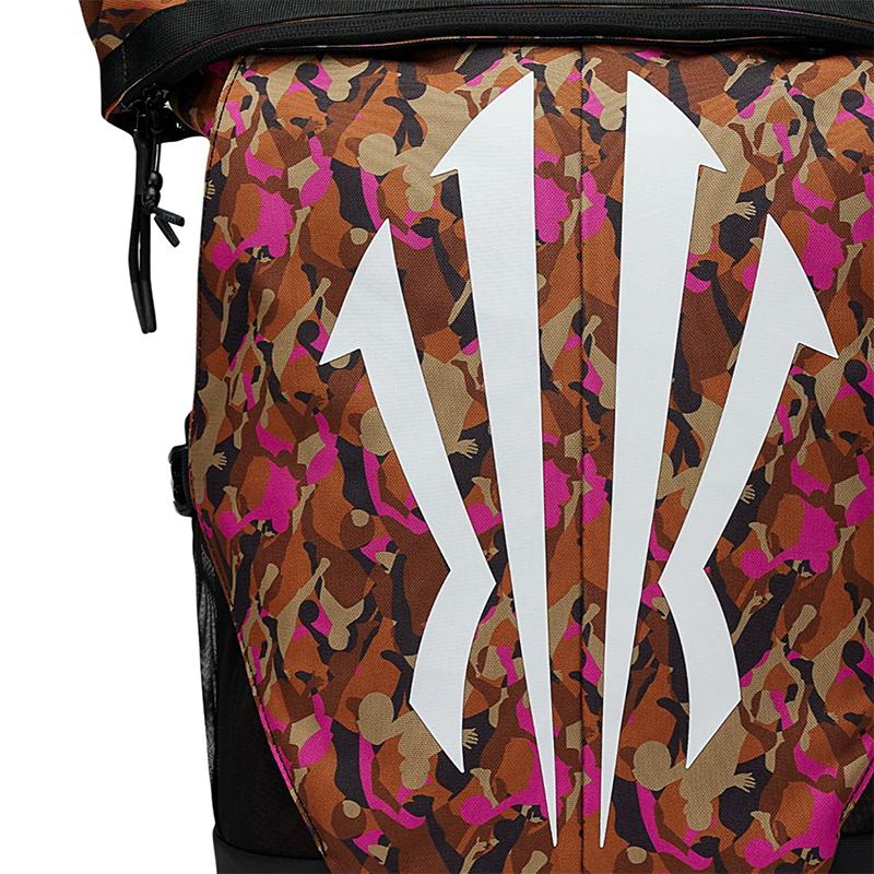 Anta Kyrie Fashion Trend Versatile PU Backpack Unisex Backpack Camouflage-Orange 192541166D-5