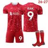 26-27 Liverpool Domáci futbalový dres pre deti a dospelých ISAK #9