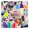 50 Cute Cat Stickers: Trendy Graffiti Art for Notebooks and Helmets