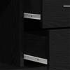 Sideboard in Black Oak Finish 88 x 30 x 64 cm Engineered Wood
