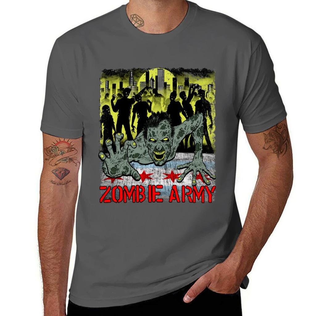 Zombie Army Chicago Tshirt Lightweight Gym Training Tshirt