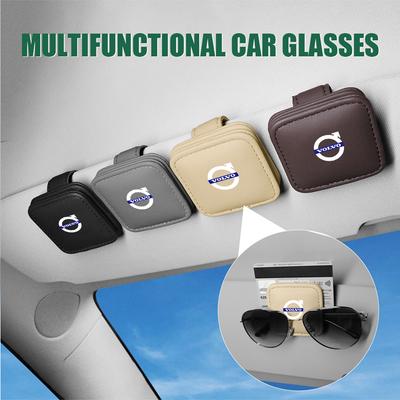 PU Car Glasses Holder Sun Visor Strong Magnet Card Ticket Clip For RDESIGN XC90 XC60 C30 T6 S60 V60 S80 S40 C70 V40 V70