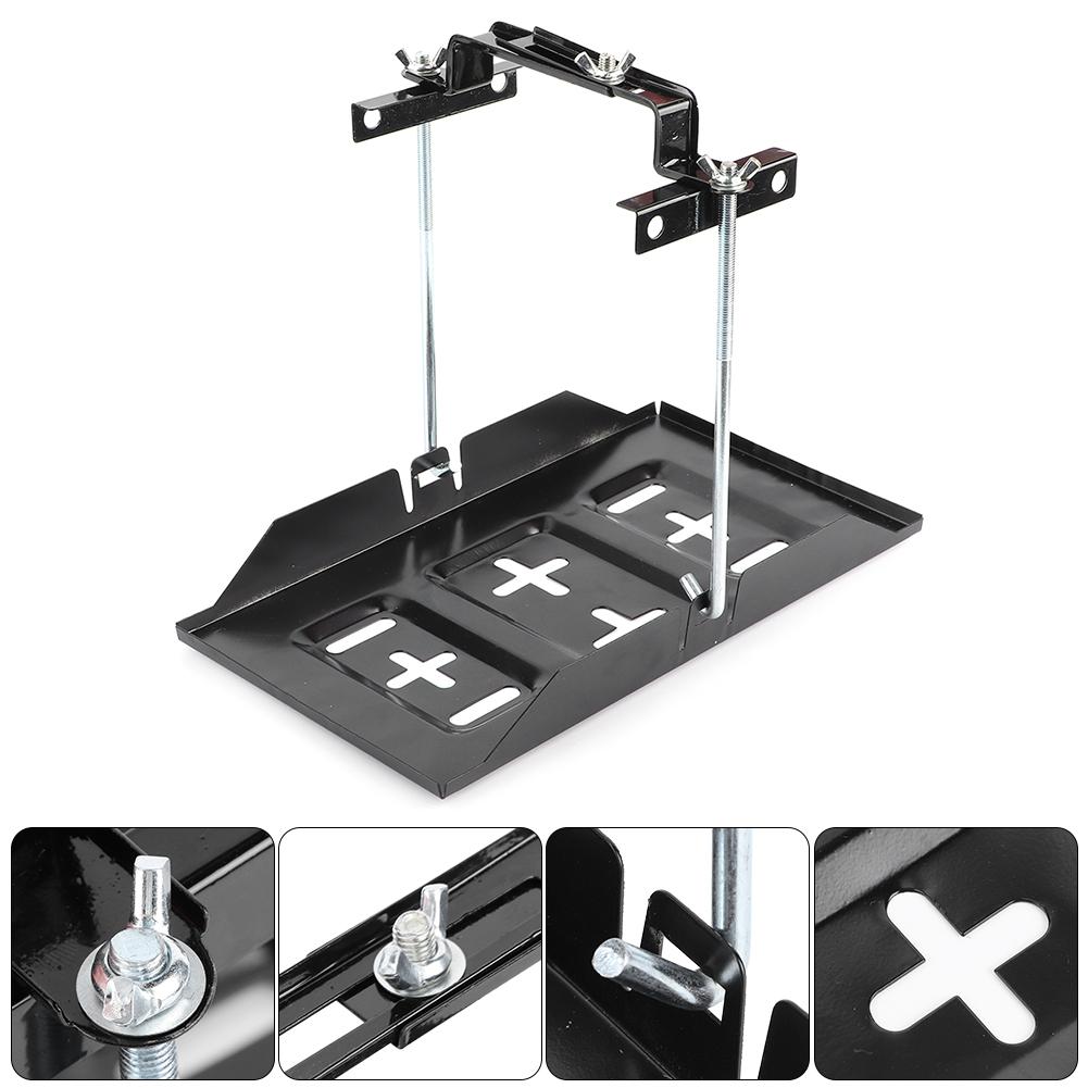 Battery Hold Bracket Battery Tray Bracket Storage Battery Holder Tray Mount Hold Down Clamp Bracket Kit Car Accessory