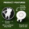 Golf Marker Cat Magnet with Hat Clip Cute Animal Alloy