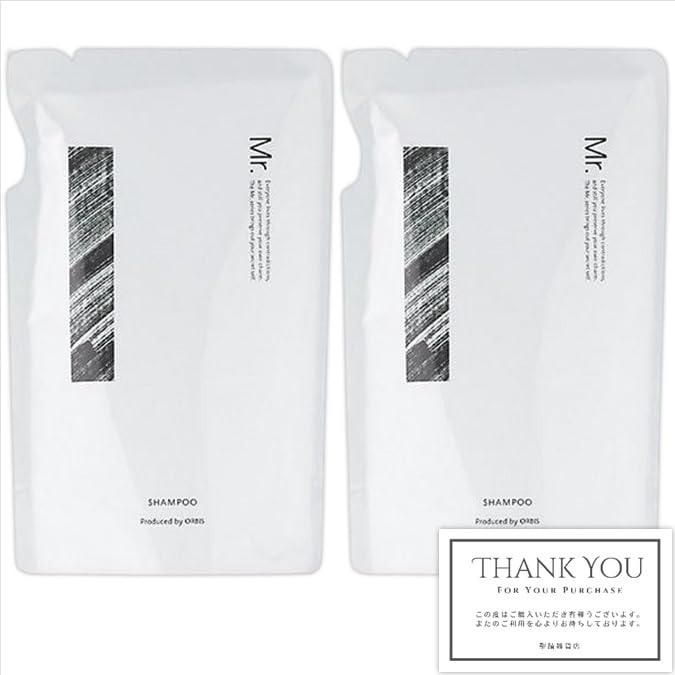 Set of 2 ORBIS Mister Shampoo 380mL Original Shop Mr. Refills, (Includes Card)