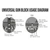 2Pieces Bench Block Non-Slip Guns Armorers Block Non Marring Universal for M1911 Guns Other Handguns Working Table