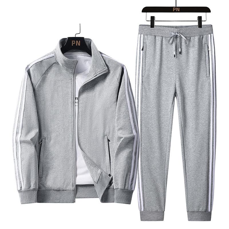 Spring Autumn Mens Sportswear Hoodies+Sweatpant Tracksuit Jacket+Pants 2 Pcs Sets Man Outdoor Joggers Running Sports Suits