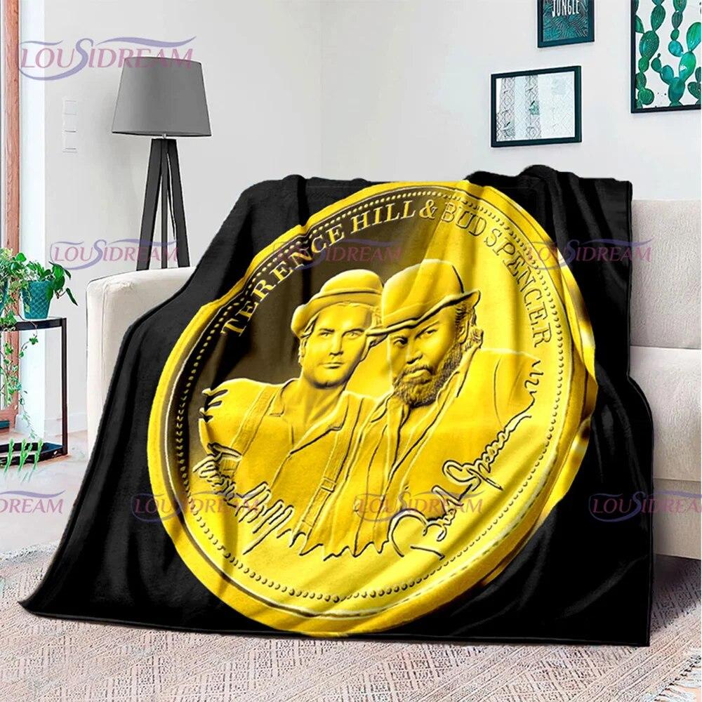 

Классические пледы Game Bud Спенсер Теренс Хилл, теплые фланелевые одеяла для путешествий, постельное белье, диван, диван-кровать, одеяло