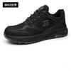 Men's Four-Season Breathable Safety Shoes, Anti-Impact, Anti-Puncture, Wear-Resistant Safety Work Shoes