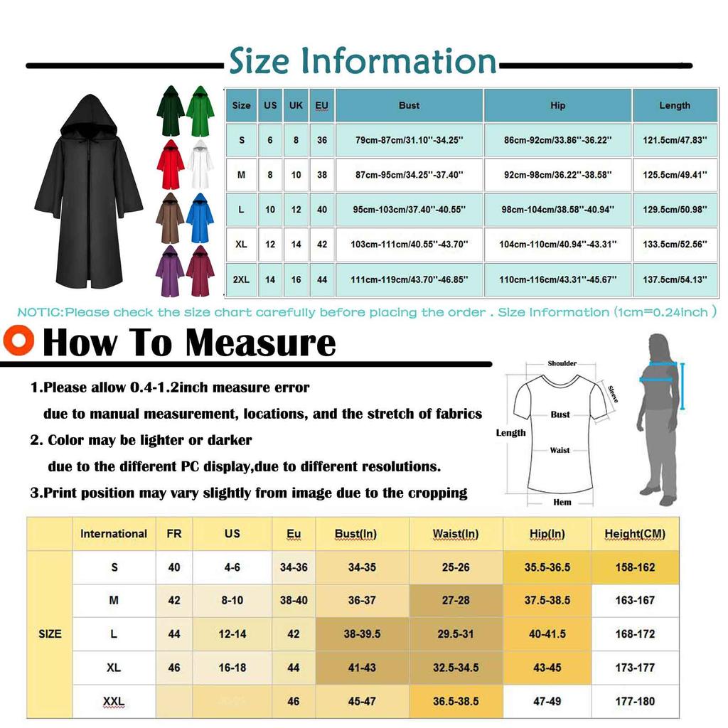 Pánské a dámské halloweenské kostýmy Grim Cloak Kabát s kapucí a kapucí