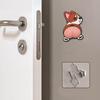 Door Handle Wall Protector 3D Self Adhesive Anti-collision Silicone Cute Dog Pad Door Wall Protector for Hitting Swinging Pinch