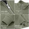 JEEP Men's Fleece-Lined Stand-Collar Half-Zip Sweatshirt