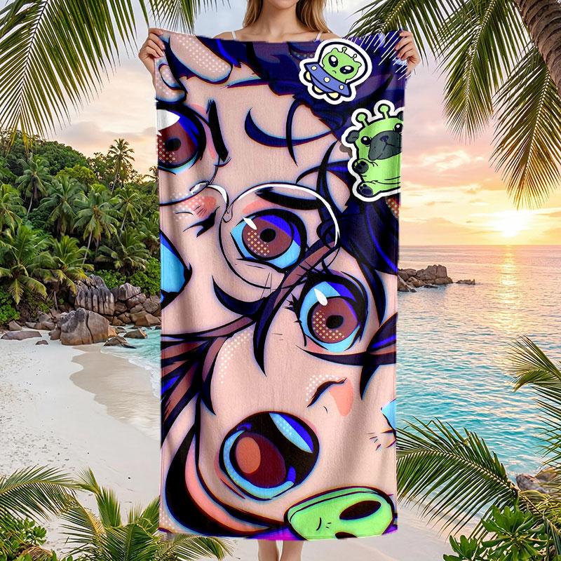 Large Beach Towel Quick Dry Absorbent Towel For Beach IndoorDandadan