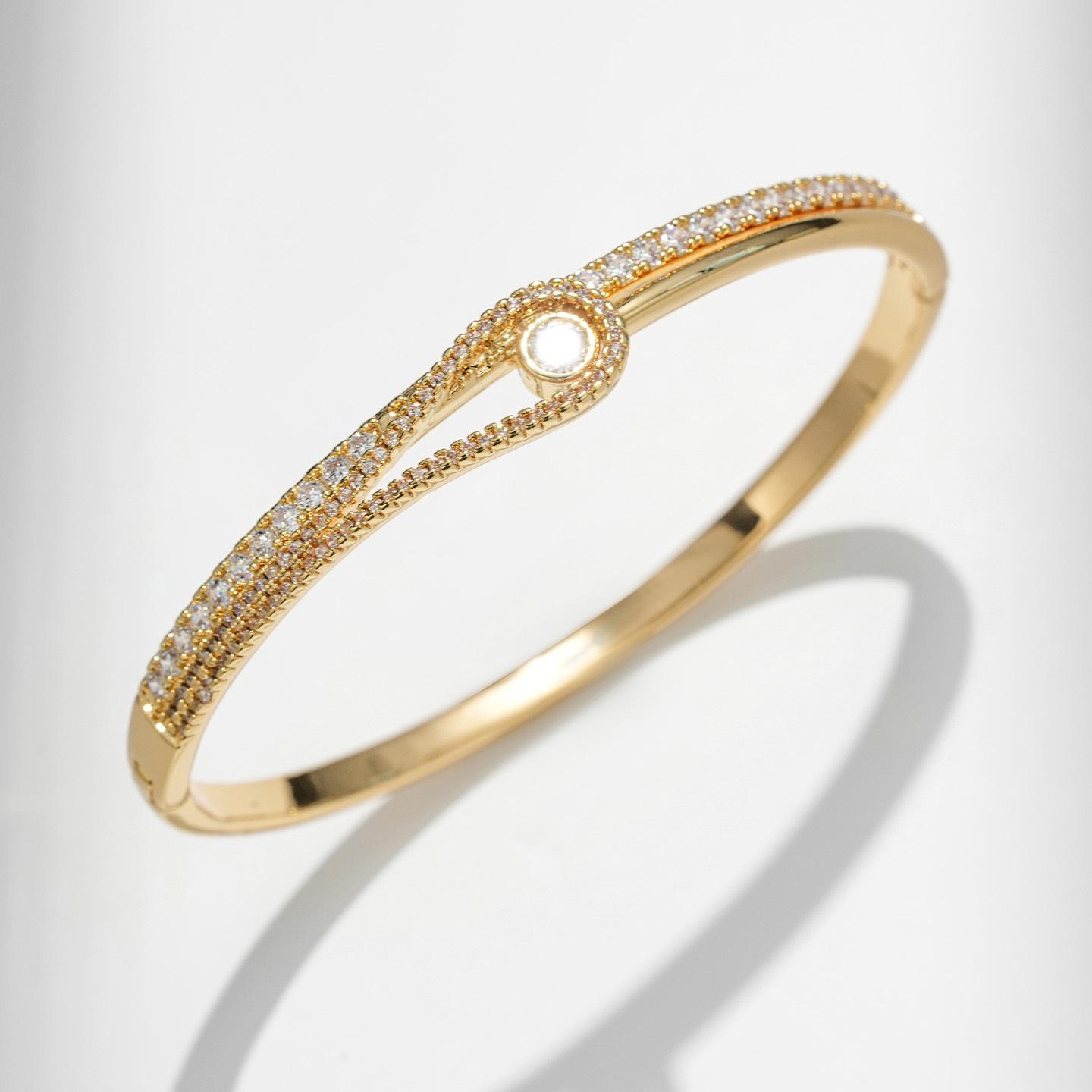 Niche Design Zircon Bracelet Exquisite High-end Bracelet One Size(18CM~21CM)