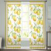 Watercolor Lemon Tulle Curtains for Bedroom Living Room Kitchen Decor Chiffon Drapes Home Window Treatment