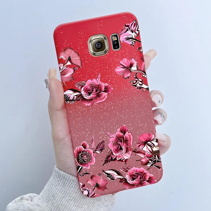 For Samsung Galaxy S6 G920F S6 edge G925F Phone Case Popular Butterfly Flower Girl Design Soft Silicone TPU Back Housing Covers